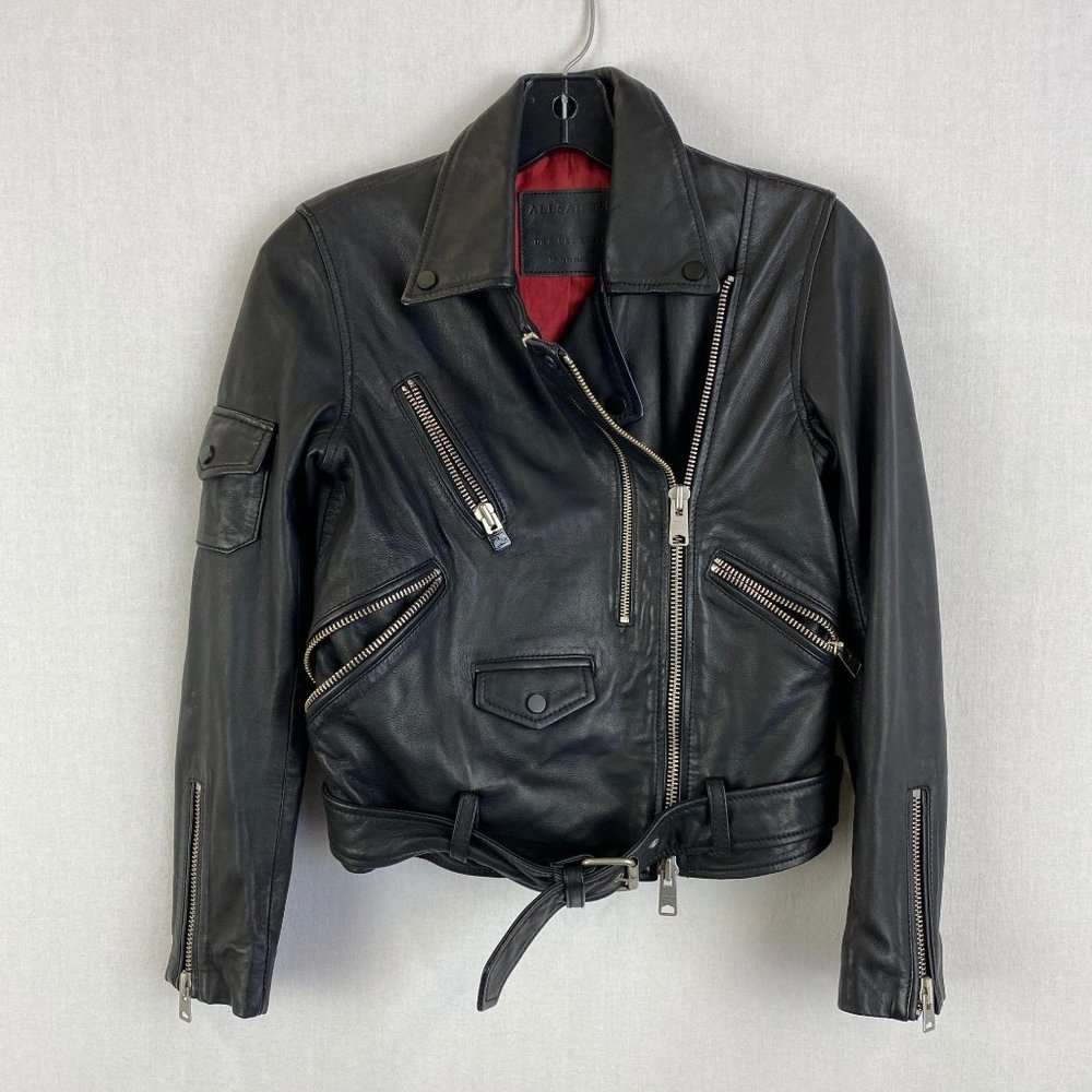 ALL SAINTS Genuine Leather Jacket